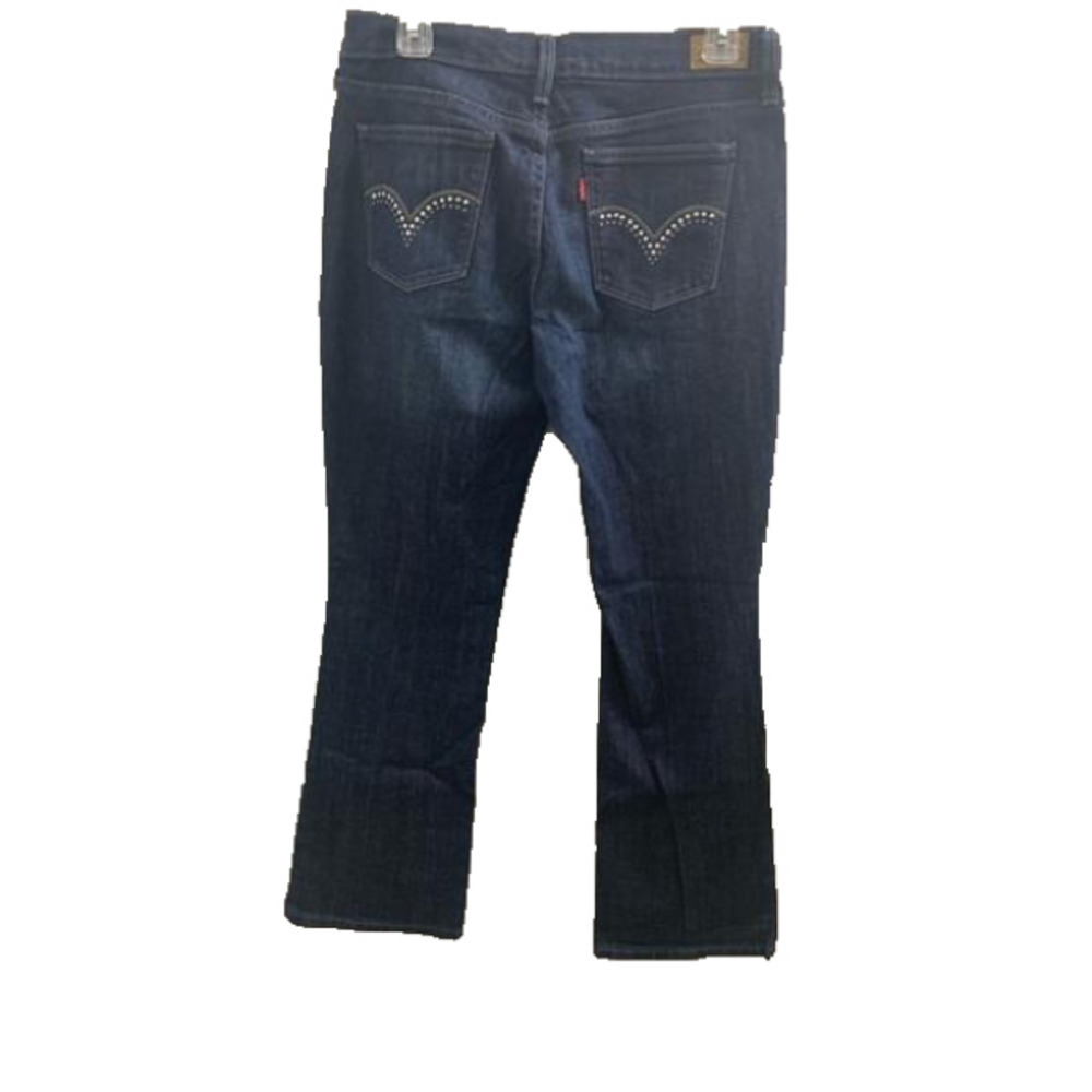 Levi’s 515 Women’s Size 4 S/C Dark Wash Studded Stretch Jeans - Picture 4 of 7